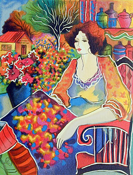 Lady with Flowers